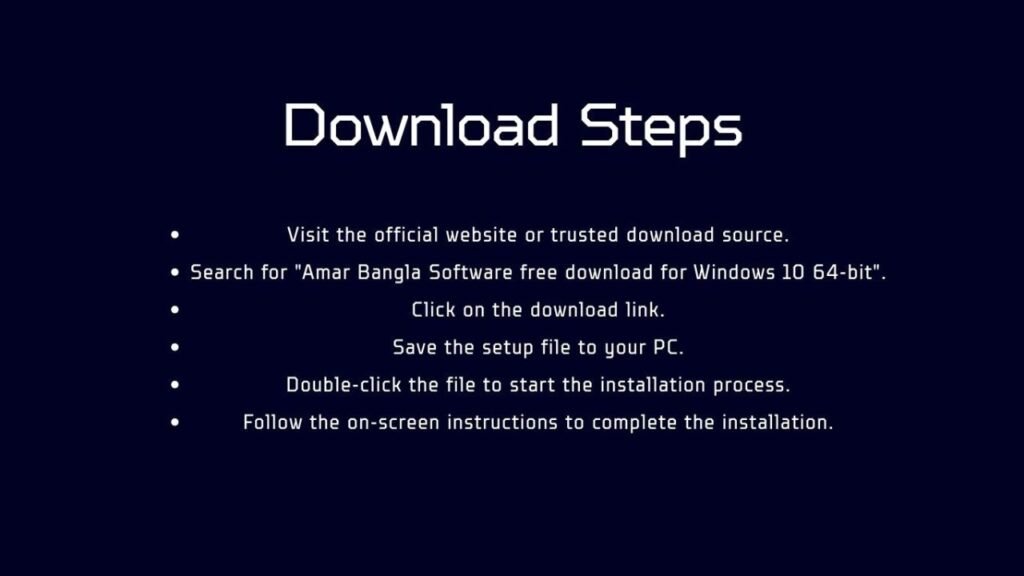 Amar Bangla Software Download Steps