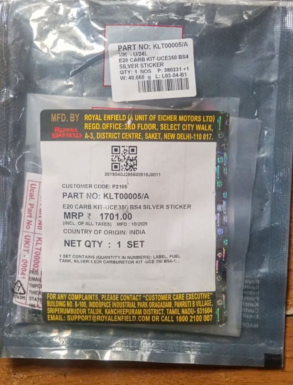 Royal Enfield E20 Conversion Kit