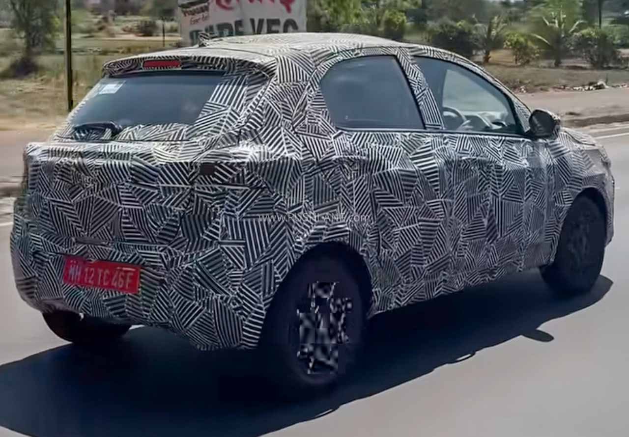 Tata Tiago EV seen during testing