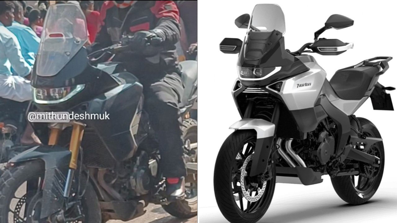 TVS Norton Atlas GT ADV bike spied in India