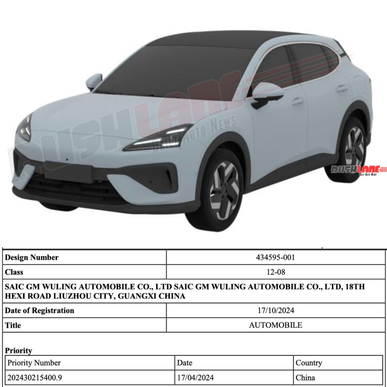 New MG SUV patented in India