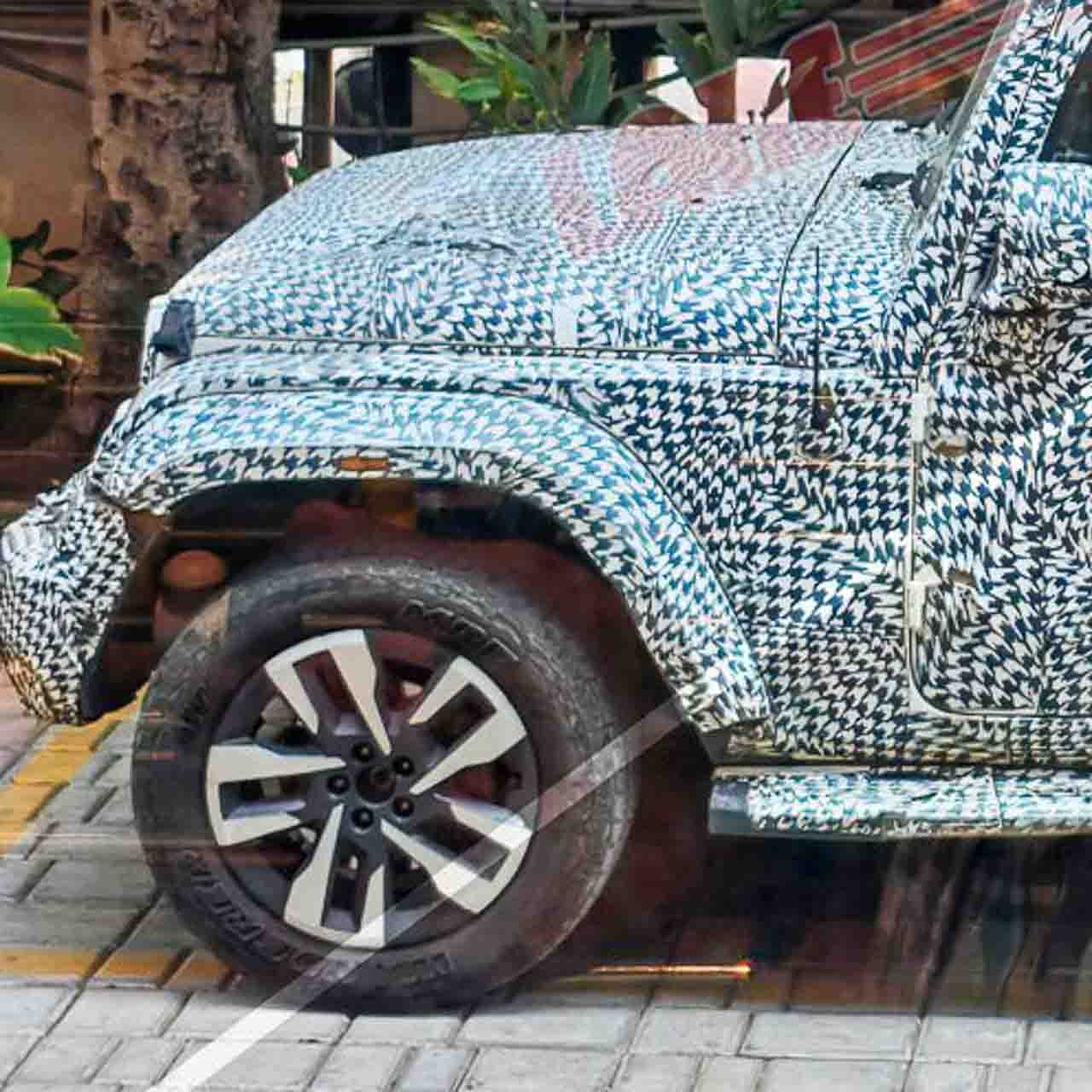 2026 Mahindra Thar Rocks spotted testing