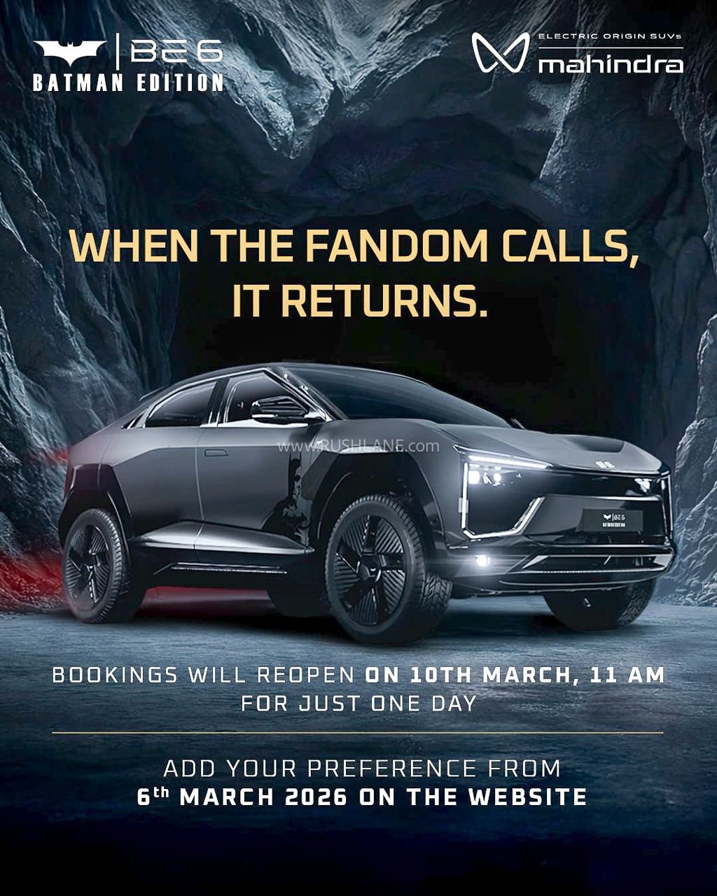 Mahindra BE6 Batman Edition is back