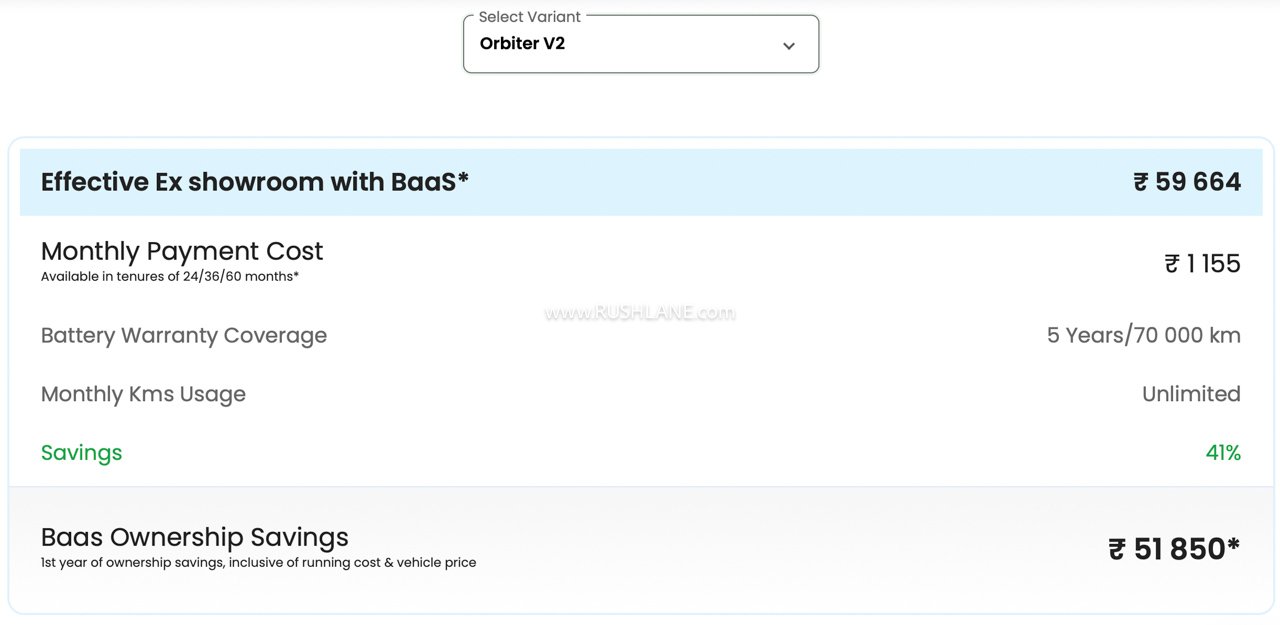 TVS Orbiter BaaS Model for V2