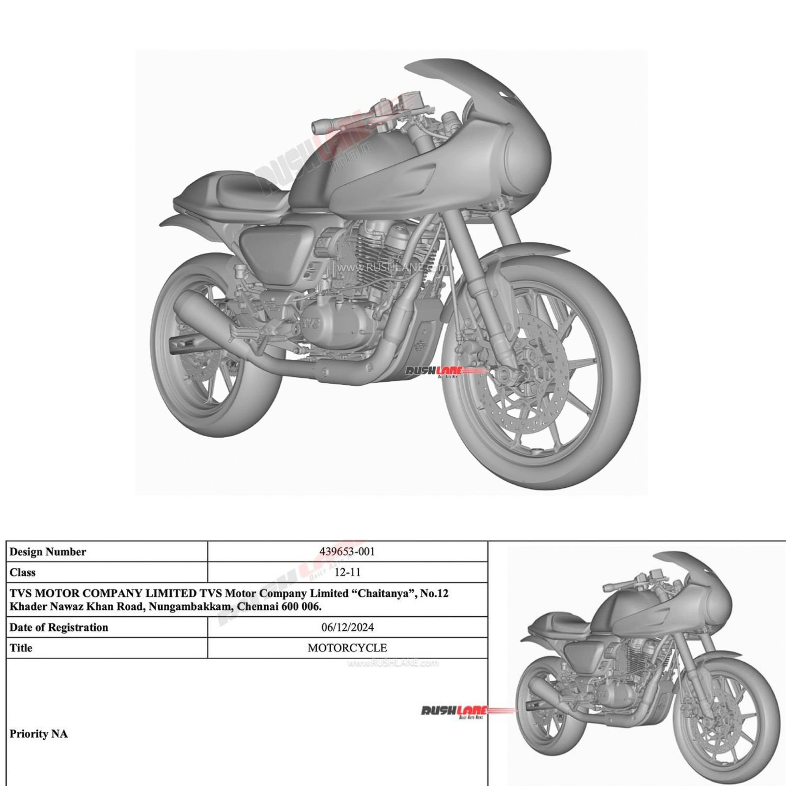 TVS Ronin Cafe Racer Patented