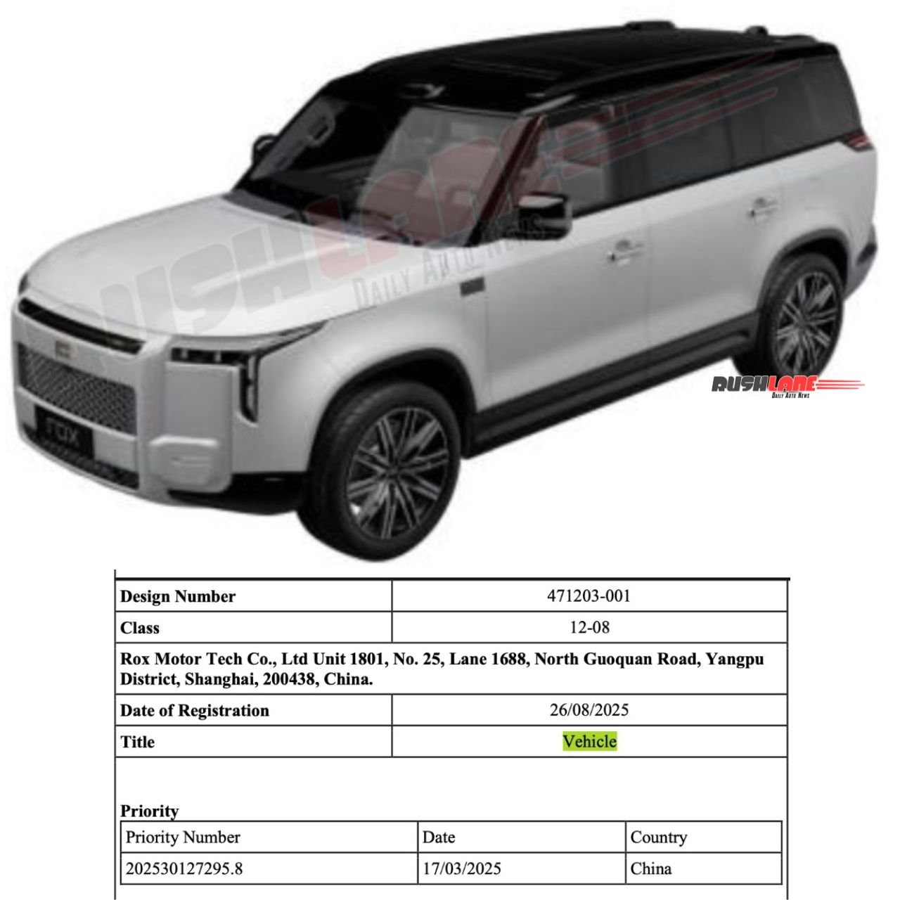 Rocks 01 hybrid SUV patented in India