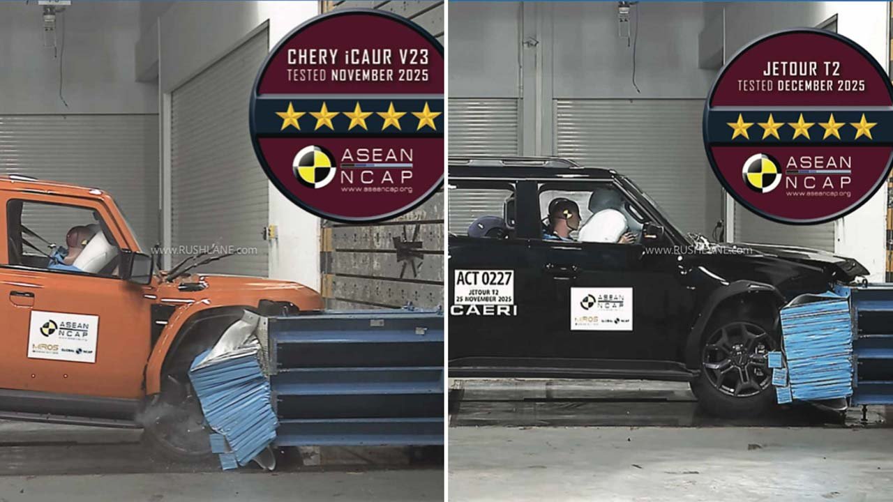 Chery iCar V23, Jetour T2 score 5 stars in ASEAN NCAP