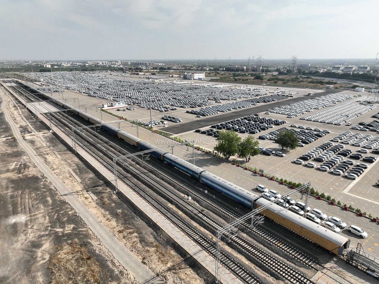 Maruti car dispatch through train