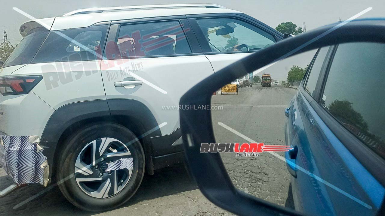 2026 Brezza facelift spotted in emissions testing