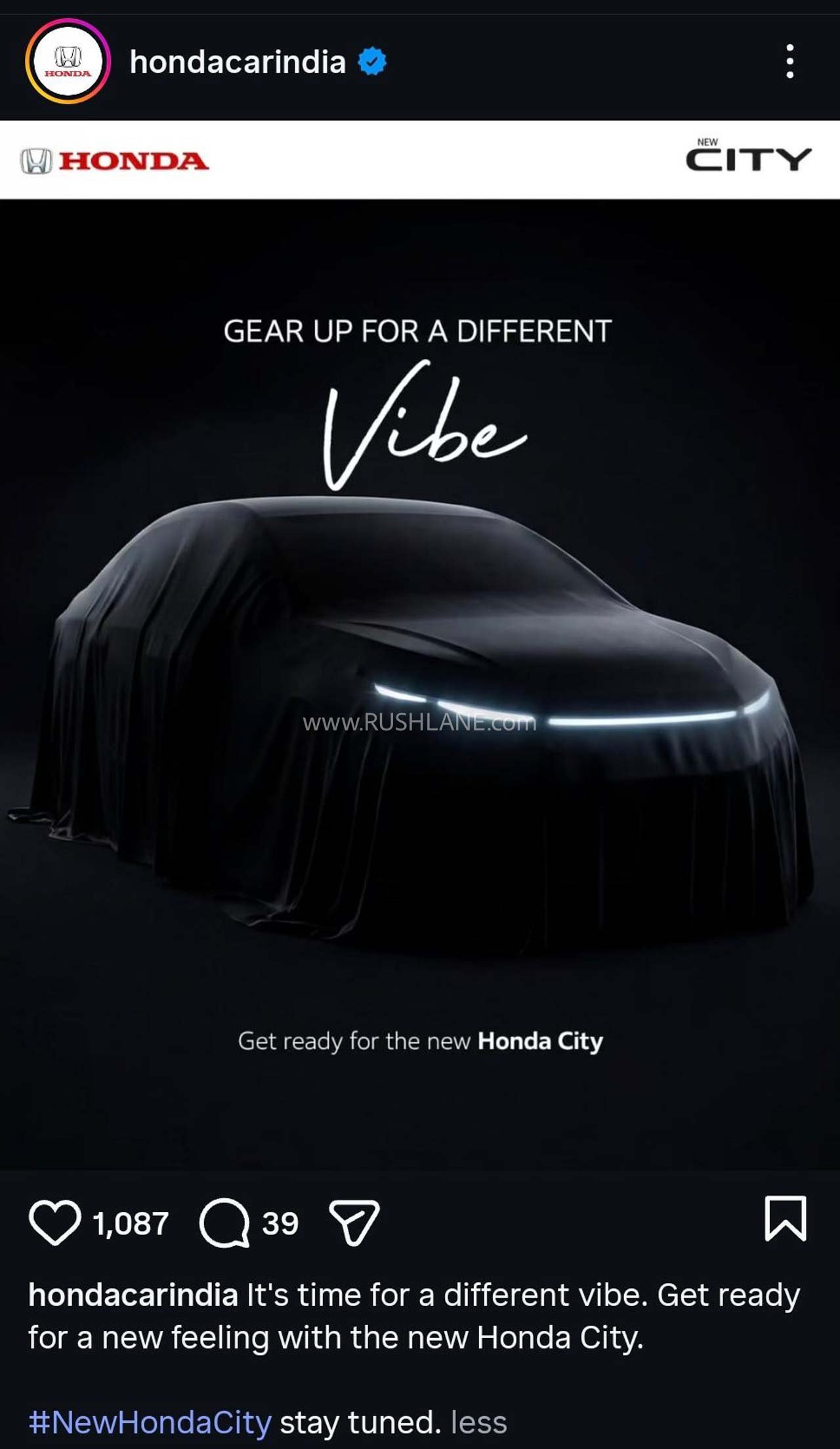 2026 Honda City facelift teaser