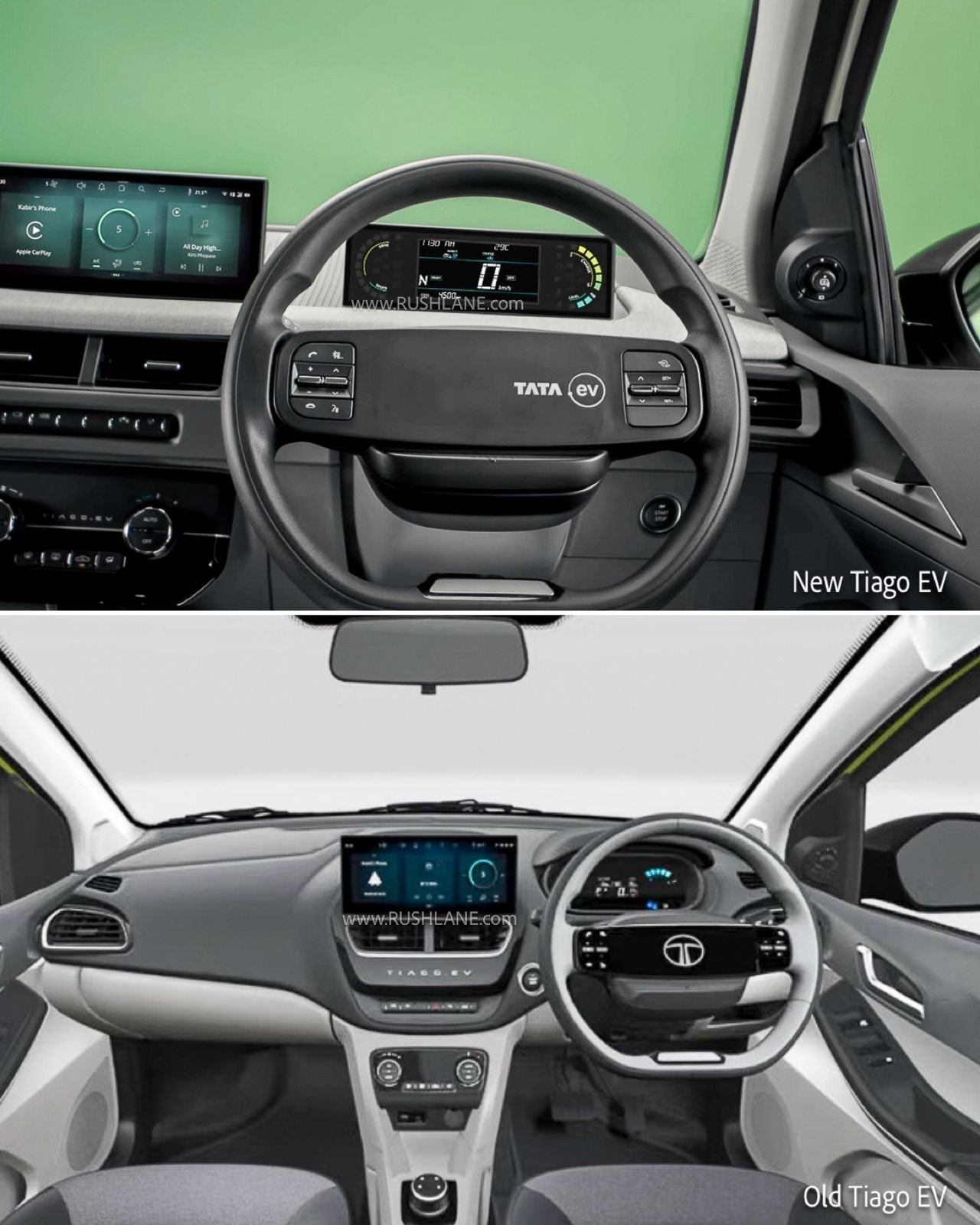 Tata Tiago EV Interior – New vs Old