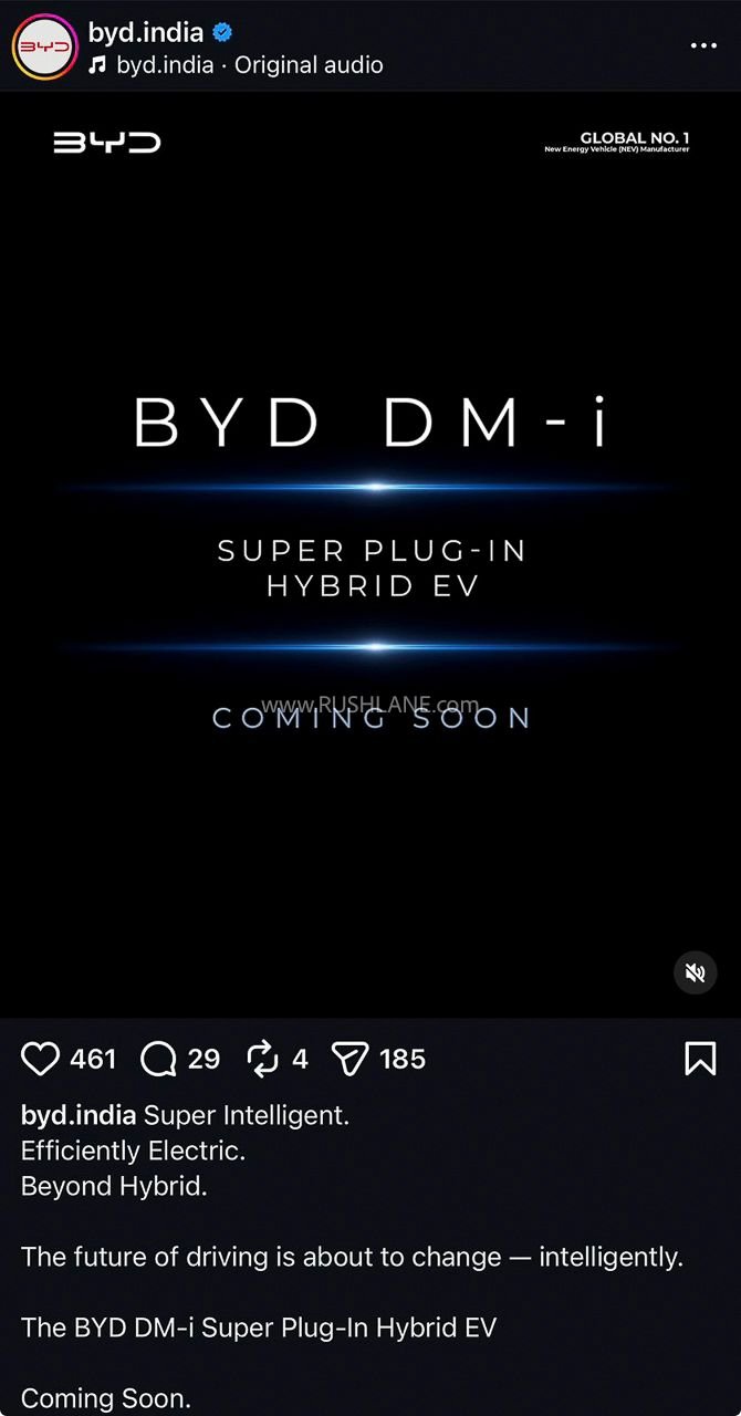 BYD India tests DM-i hybrid tech