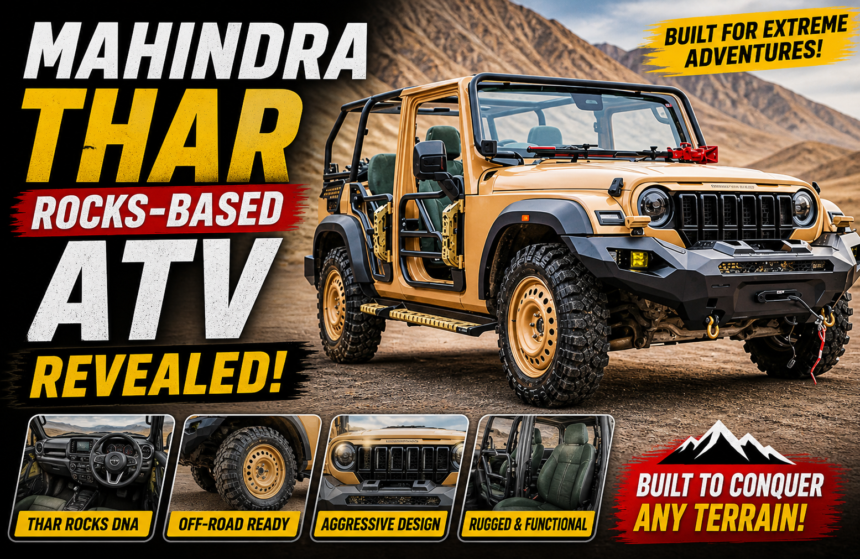 Mahindra Thar Rocks-based ATV revealed