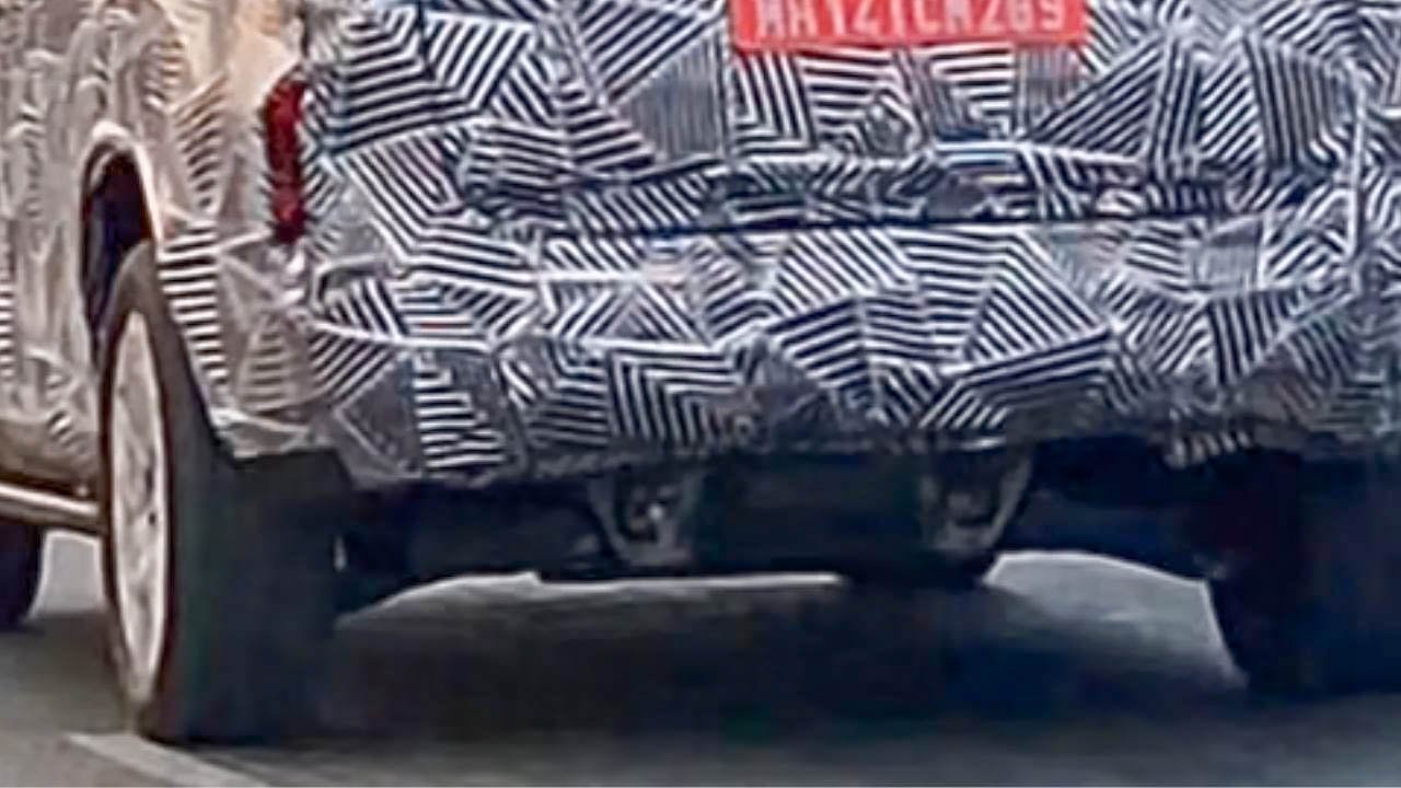 Tata Safari EV seen during testing