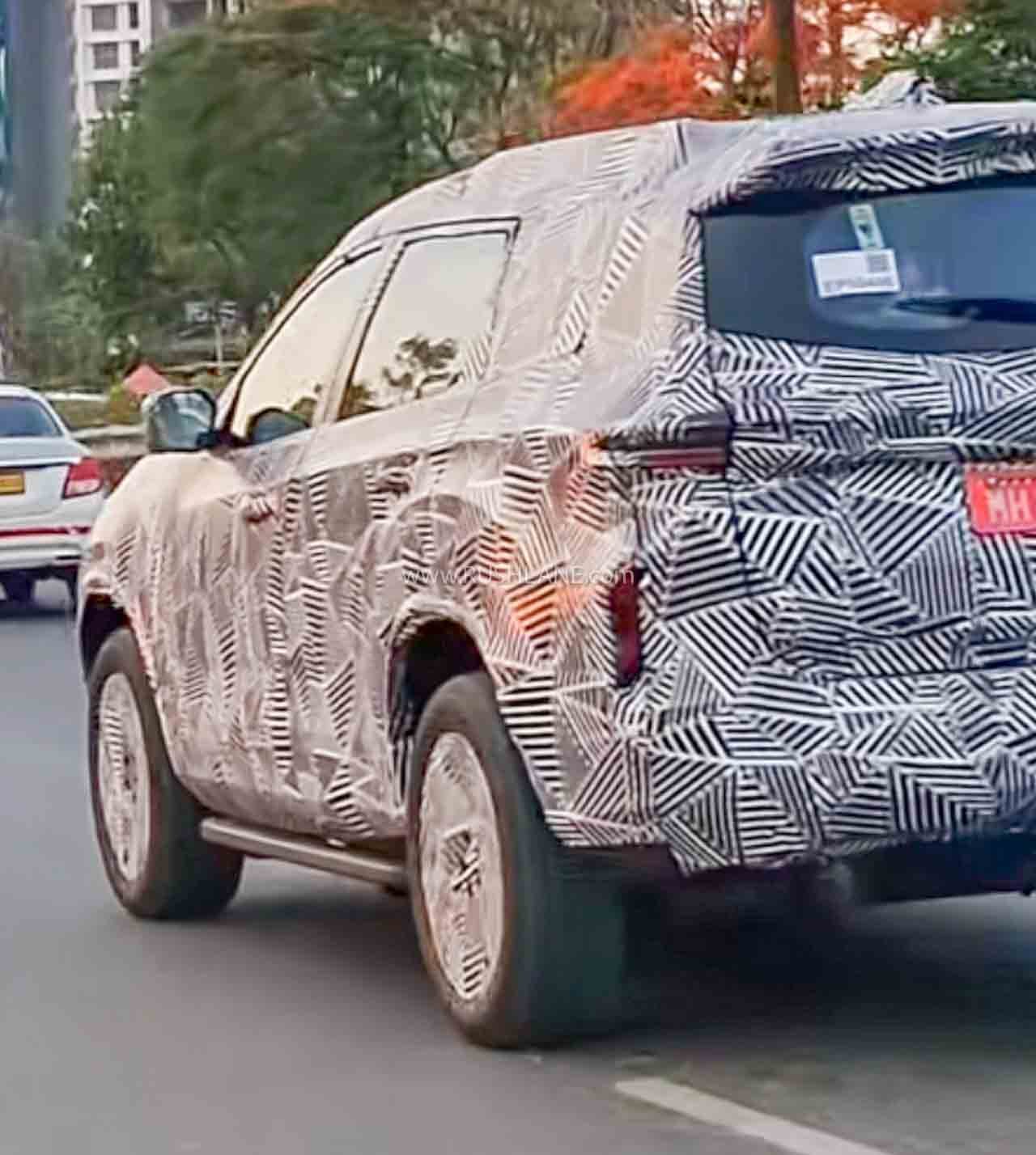 Tata Safari EV seen during testing