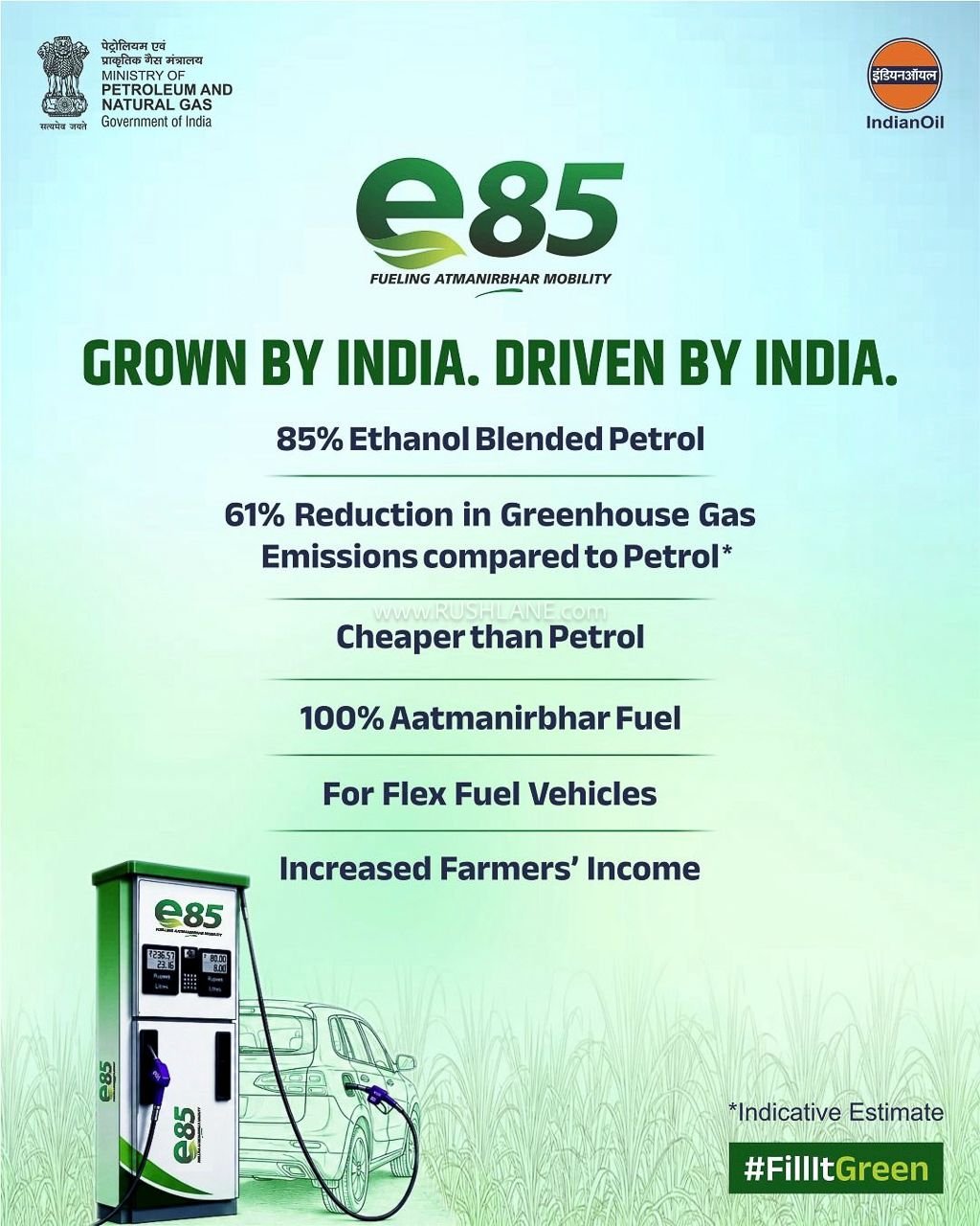 E85 fuel launched in India