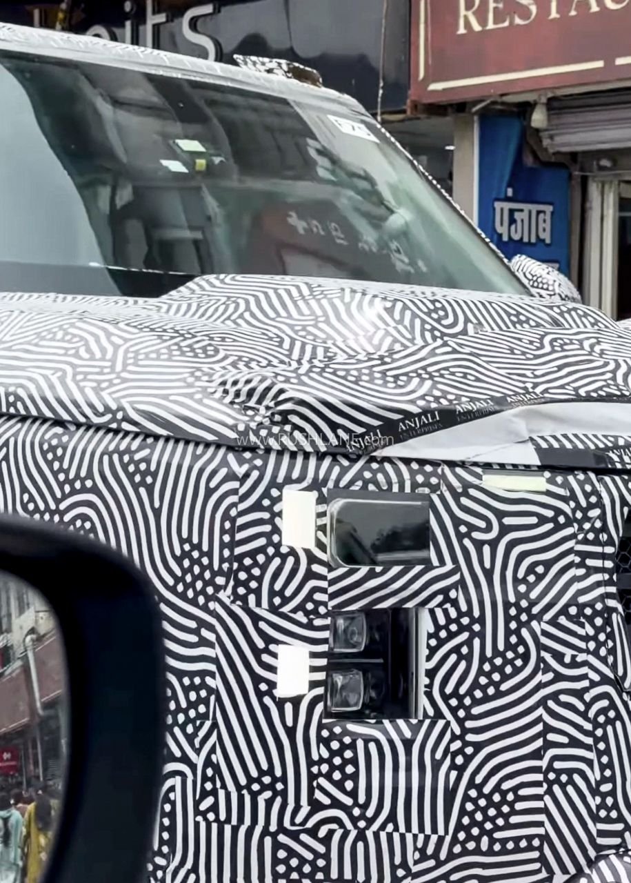 Mahindra Vision S spied – A closer look at the new headlights