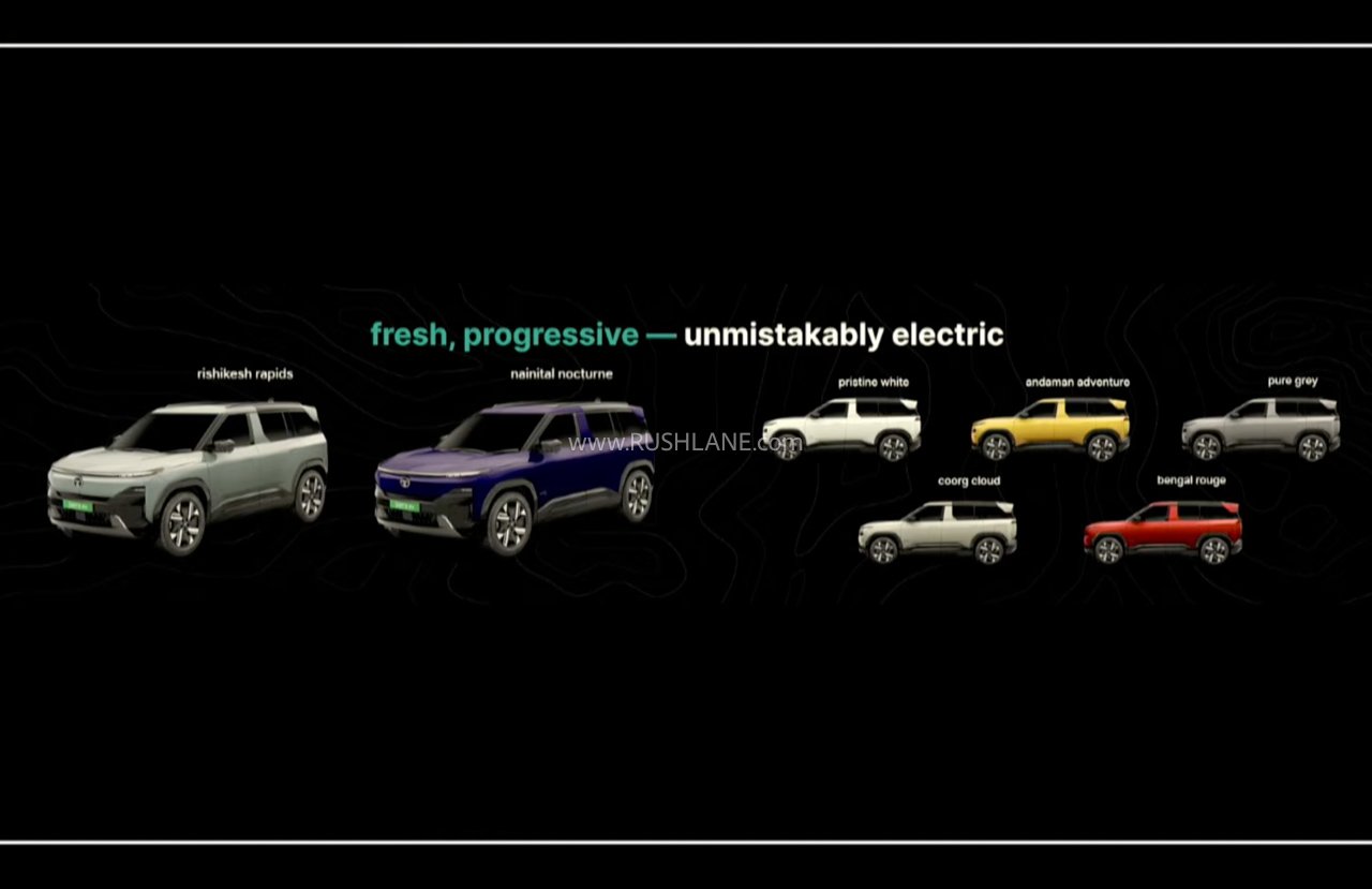 Tata Sierra EV Colors