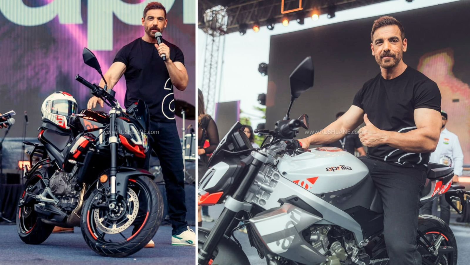 John Abraham at the launch of 2026 Aprilia Tuono 457 Special Edition