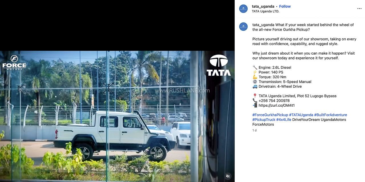 Tata launches Force Gurkha in Uganda
